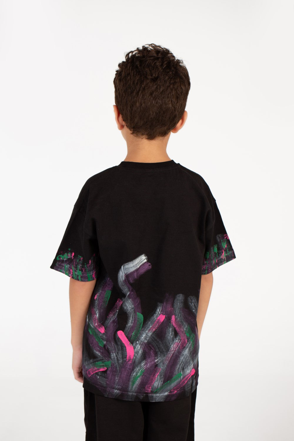 قميص نصف كم اوفر سايز مطبوع 2 للصبيان