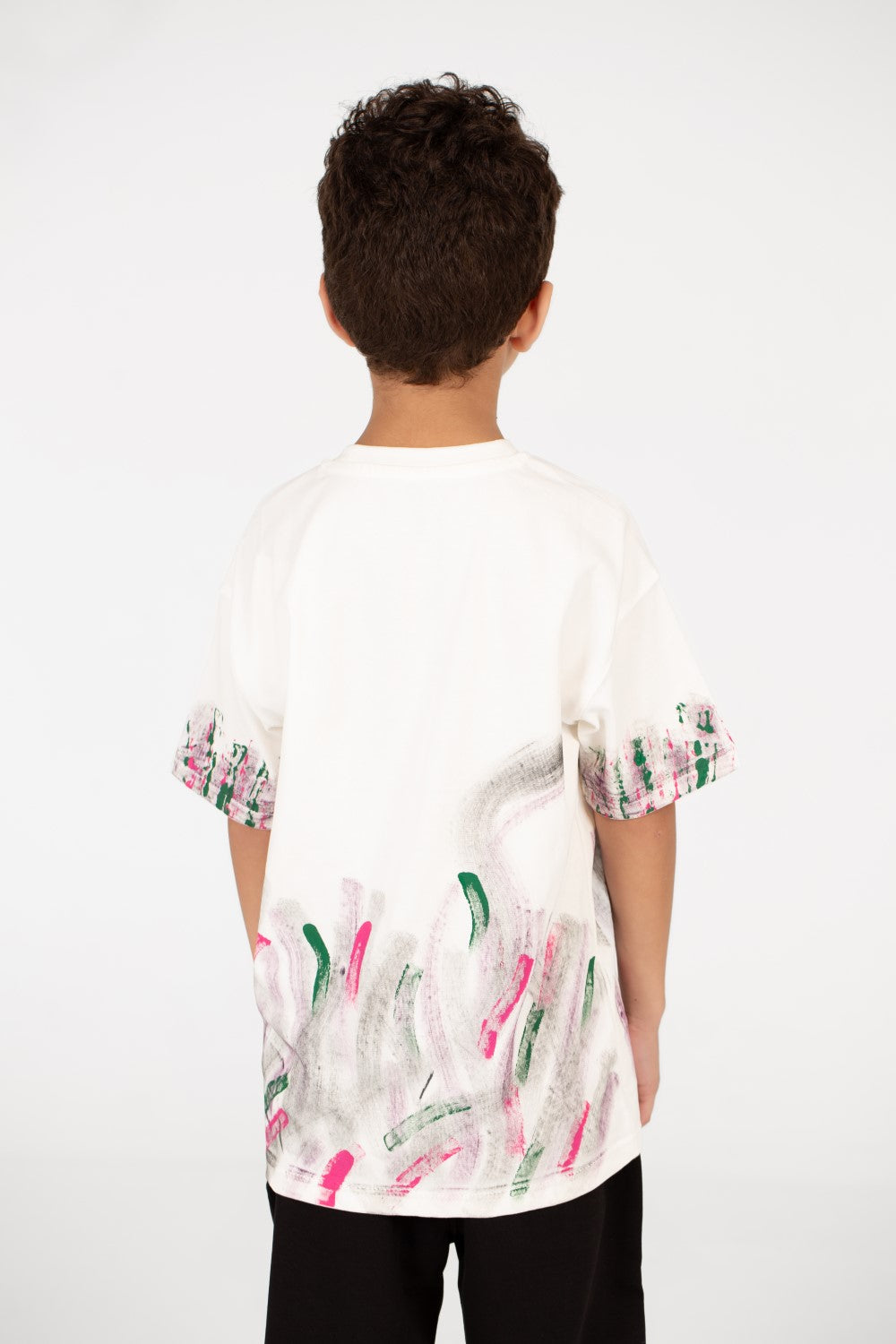 قميص نصف كم اوفر سايز مطبوع 2 للصبيان