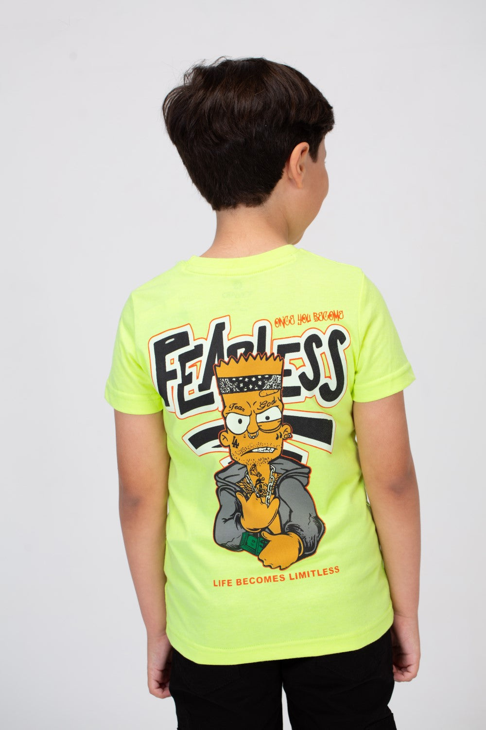 Boys T-shirt With Short Sleeves And A Print On The Front And Back