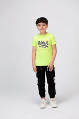 Boys T-shirt With Short Sleeves And A Print On The Front And Back