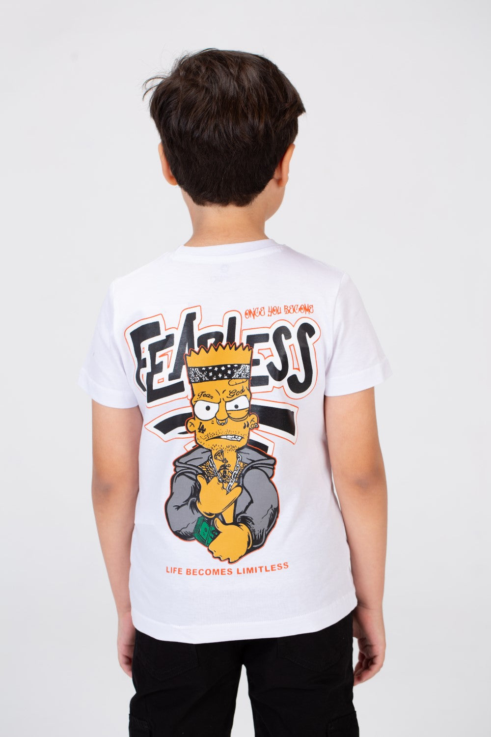 Boys T-shirt With Short Sleeves And A Print On The Front And Back