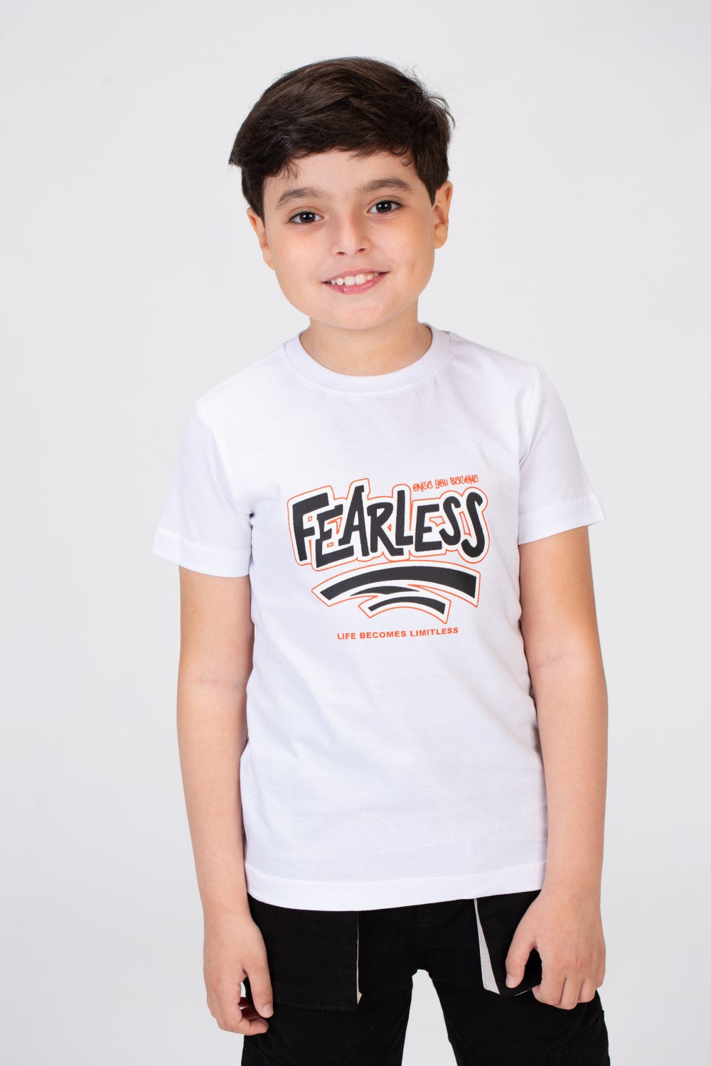 Boys T-shirt With Short Sleeves And A Print On The Front And Back