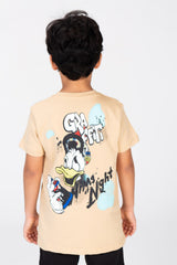 Boys' T-shirt Regural Fit Printed From The Front And Back In Trendy Colors