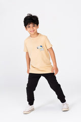 Boys' T-shirt Regural Fit Printed From The Front And Back In Trendy Colors
