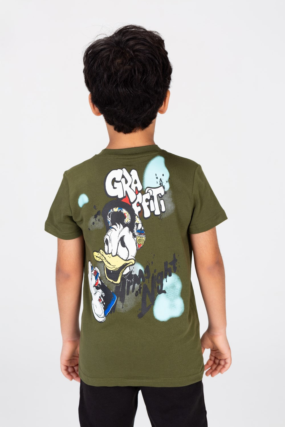 Boys' T-shirt Regural Fit Printed From The Front And Back In Trendy Colors