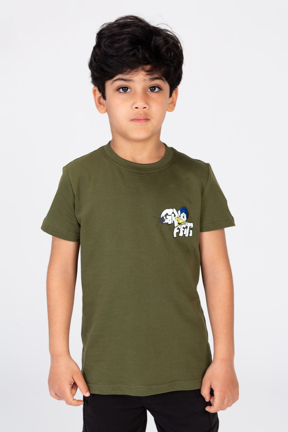 Boys' T-shirt Regural Fit Printed From The Front And Back In Trendy Colors