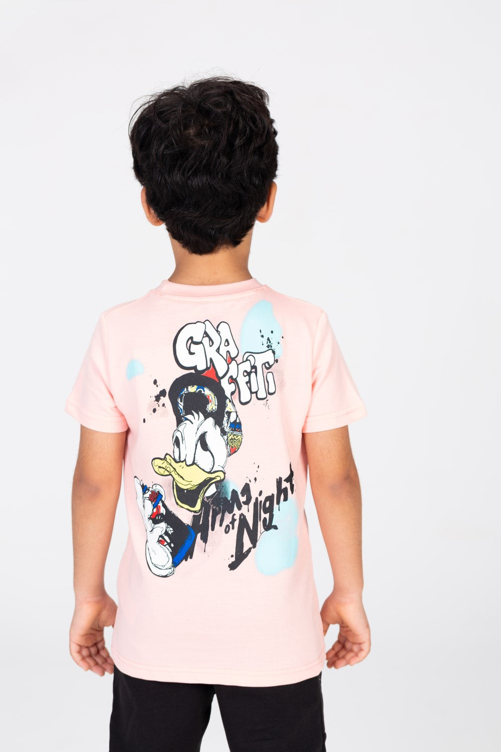 Boys' T-shirt Regural Fit Printed From The Front And Back In Trendy Colors
