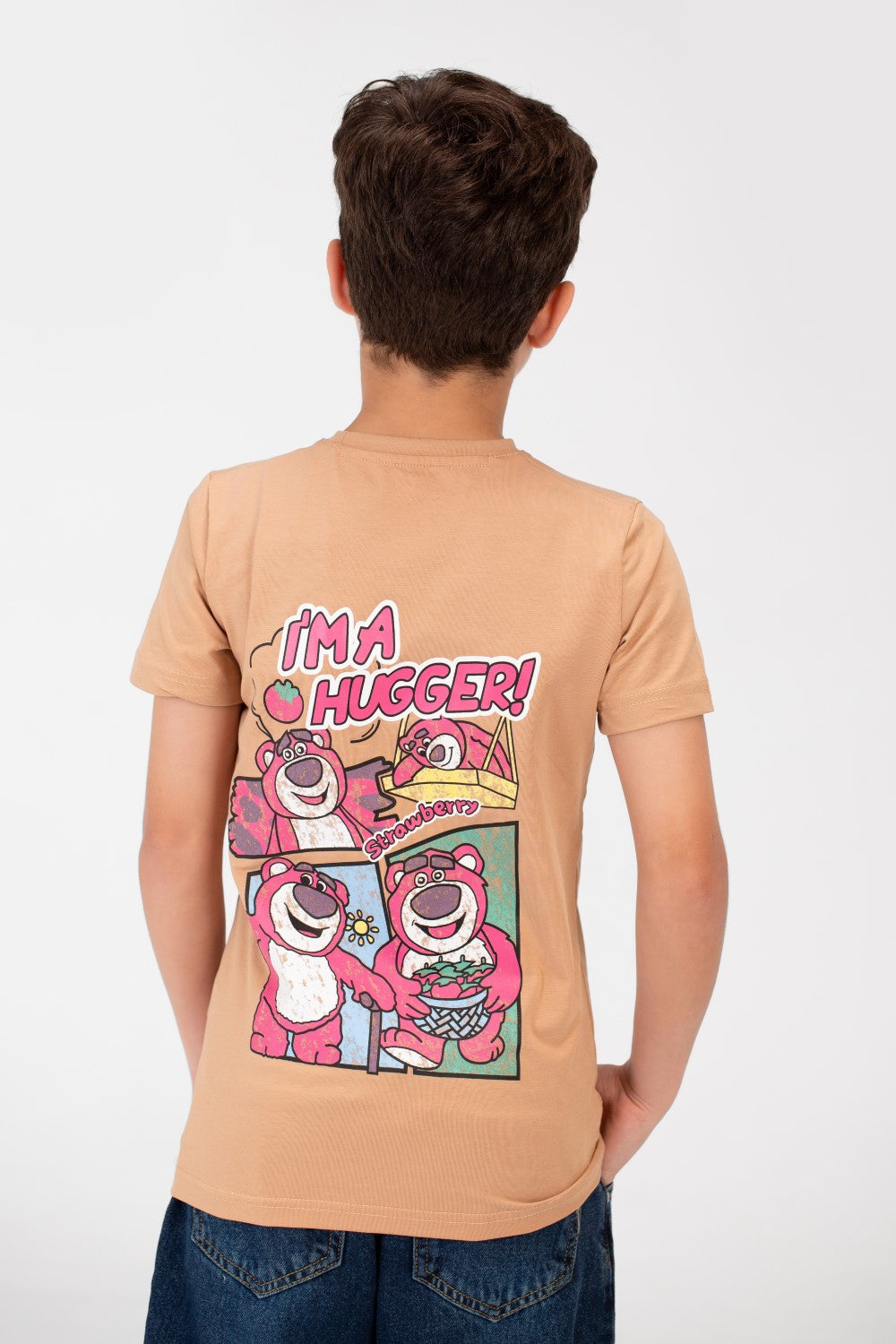 Boys Round T-shirt printed with High Quality Single Lycra Material