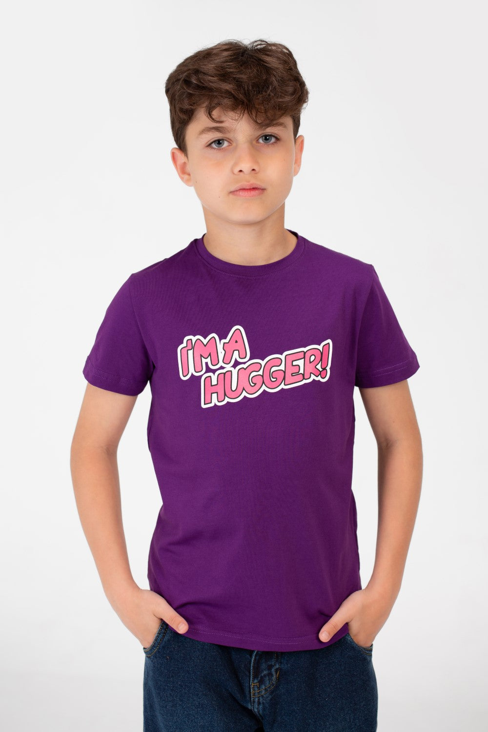 Boys Round T-shirt printed with High Quality Single Lycra Material