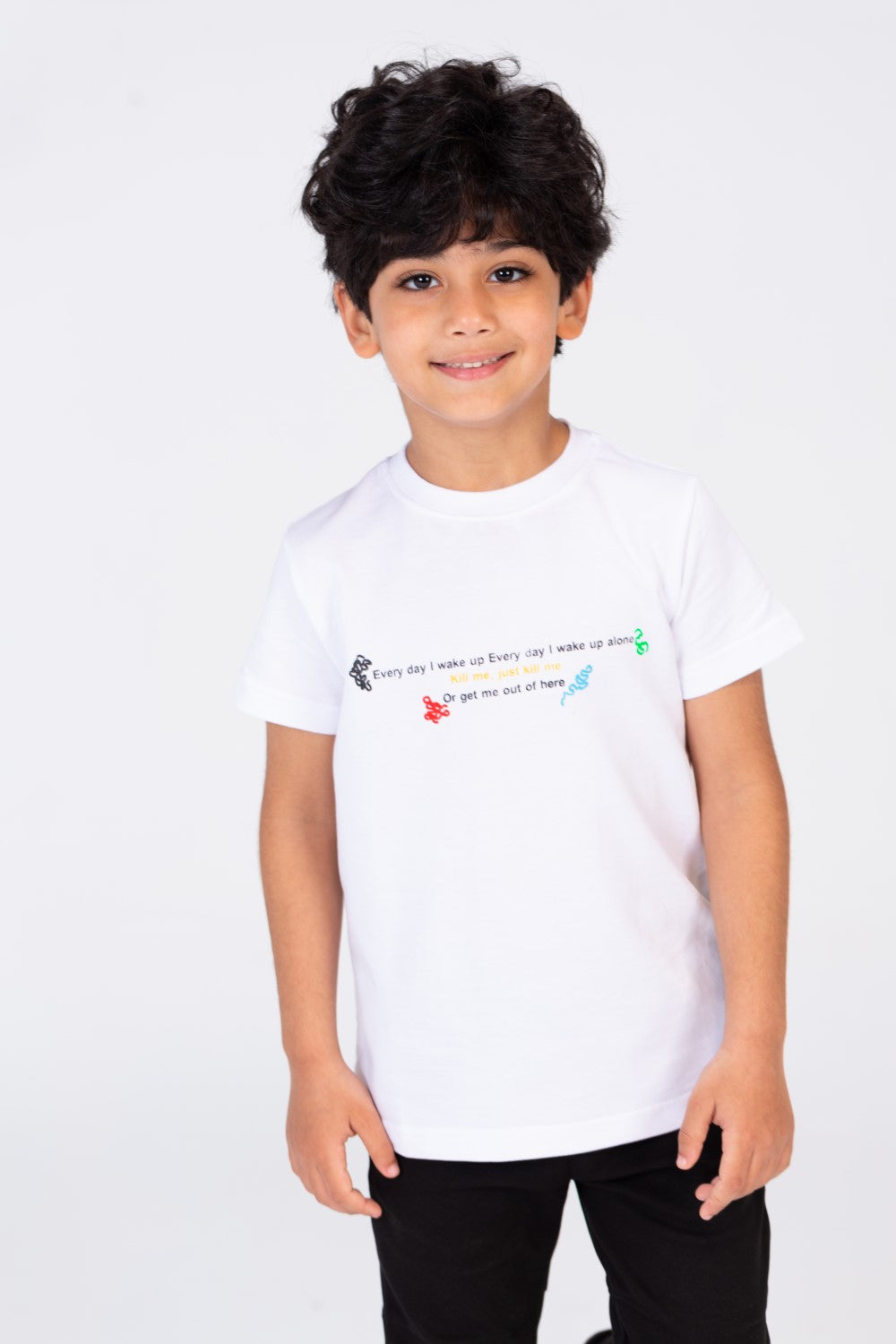Boys Regular Fit Half Sleeve T-shirt With Round Neck And Practical Material