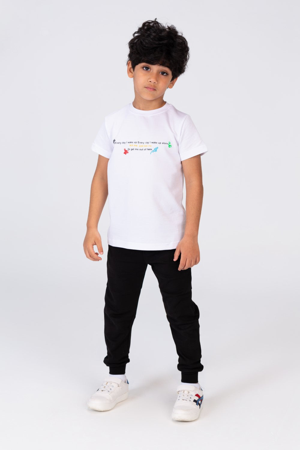 Boys Regular Fit Half Sleeve T-shirt With Round Neck And Practical Material