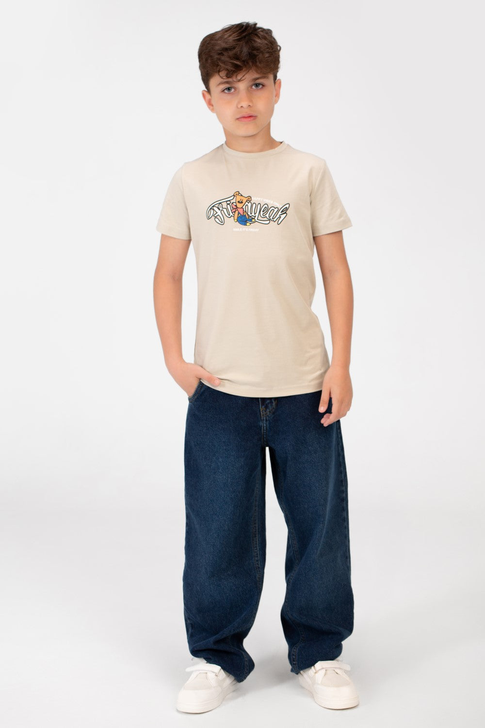 Boy's Graphic Print Half Sleeve T-Shirt