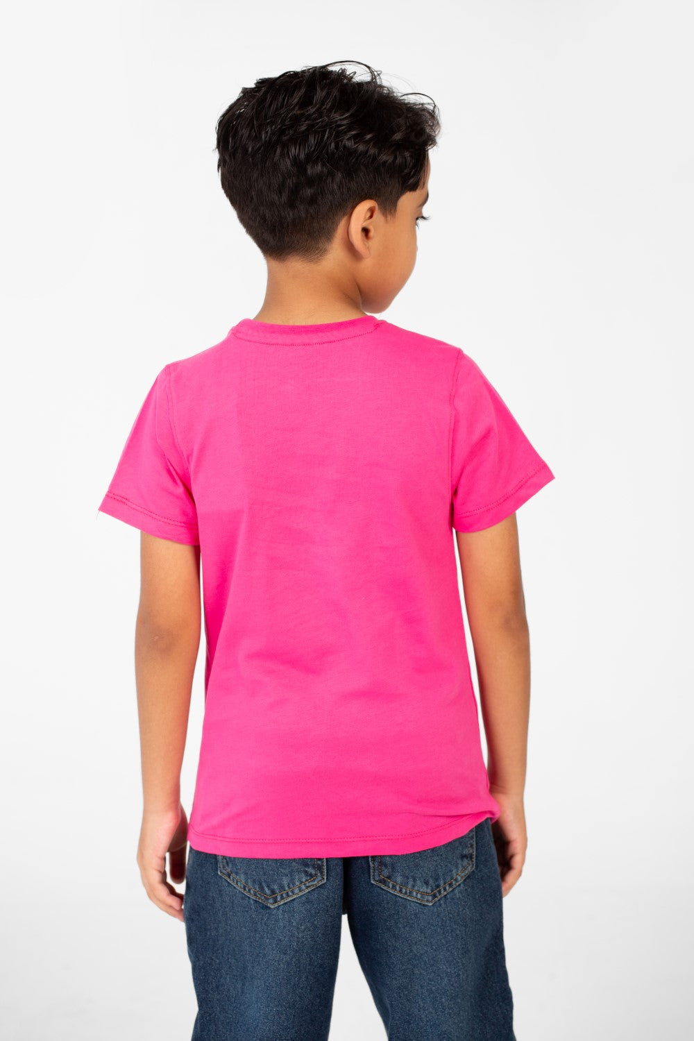 Boy's Tomato Summer Short Sleeves T-Shirt With Round Neck And Front Print