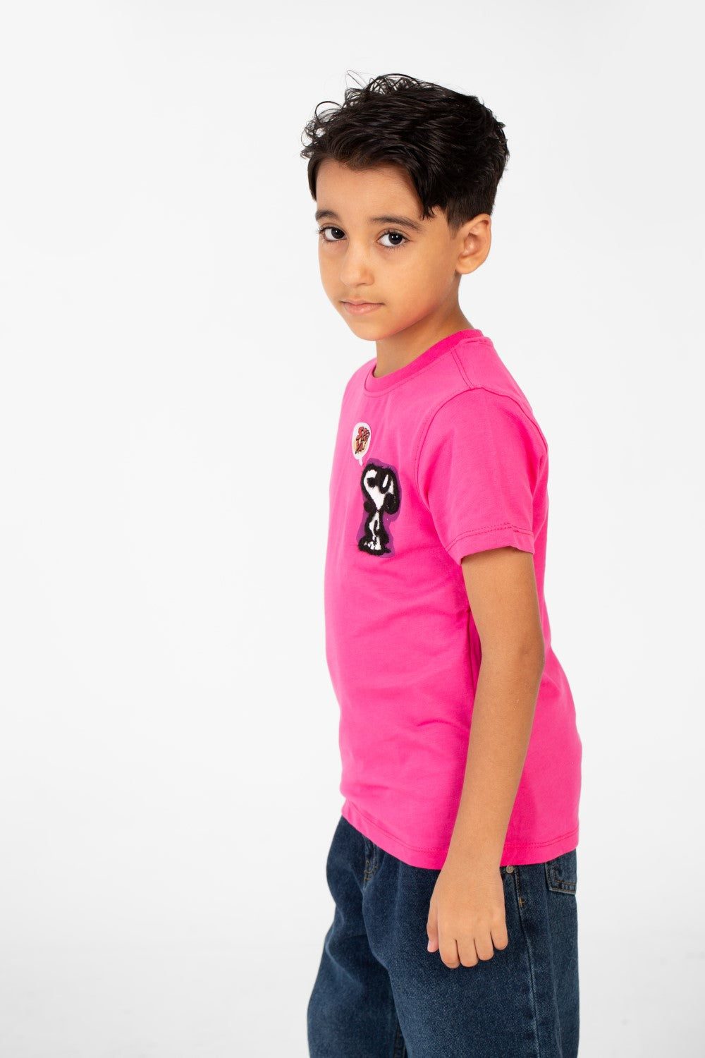 Boy's Tomato Summer Short Sleeves T-Shirt With Round Neck And Front Print