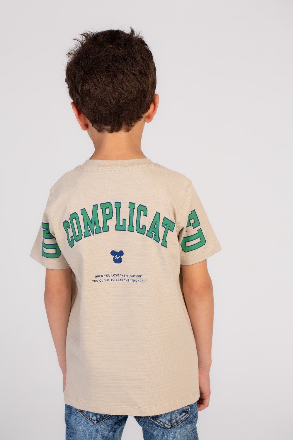 Boy's Chest & Back Printed Regular Fit Made Of Soft Cotton T-shirt Stand Out With Its Unique Front & Back Print