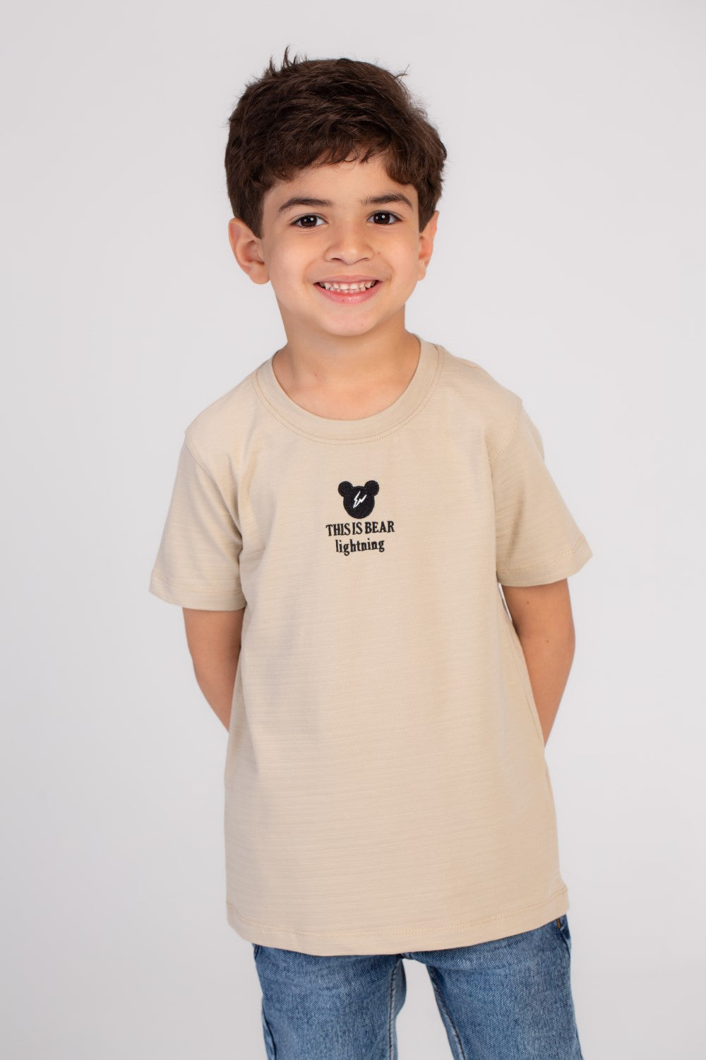 Boy's Chest & Back Printed Regular Fit Made Of Soft Cotton T-shirt Stand Out With Its Unique Front & Back Print