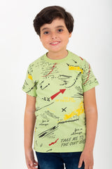 Boys Fully Printed Half Sleeves T-shirt