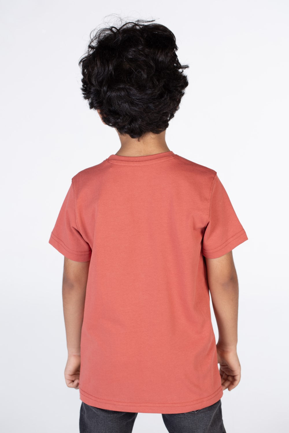 Boys Casual T-shirt With Tomato Print On The Front And A Round Neck
