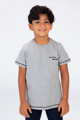 Boys' Short Sleeves Round Neck T-shirt Made Of Summer Melton Material