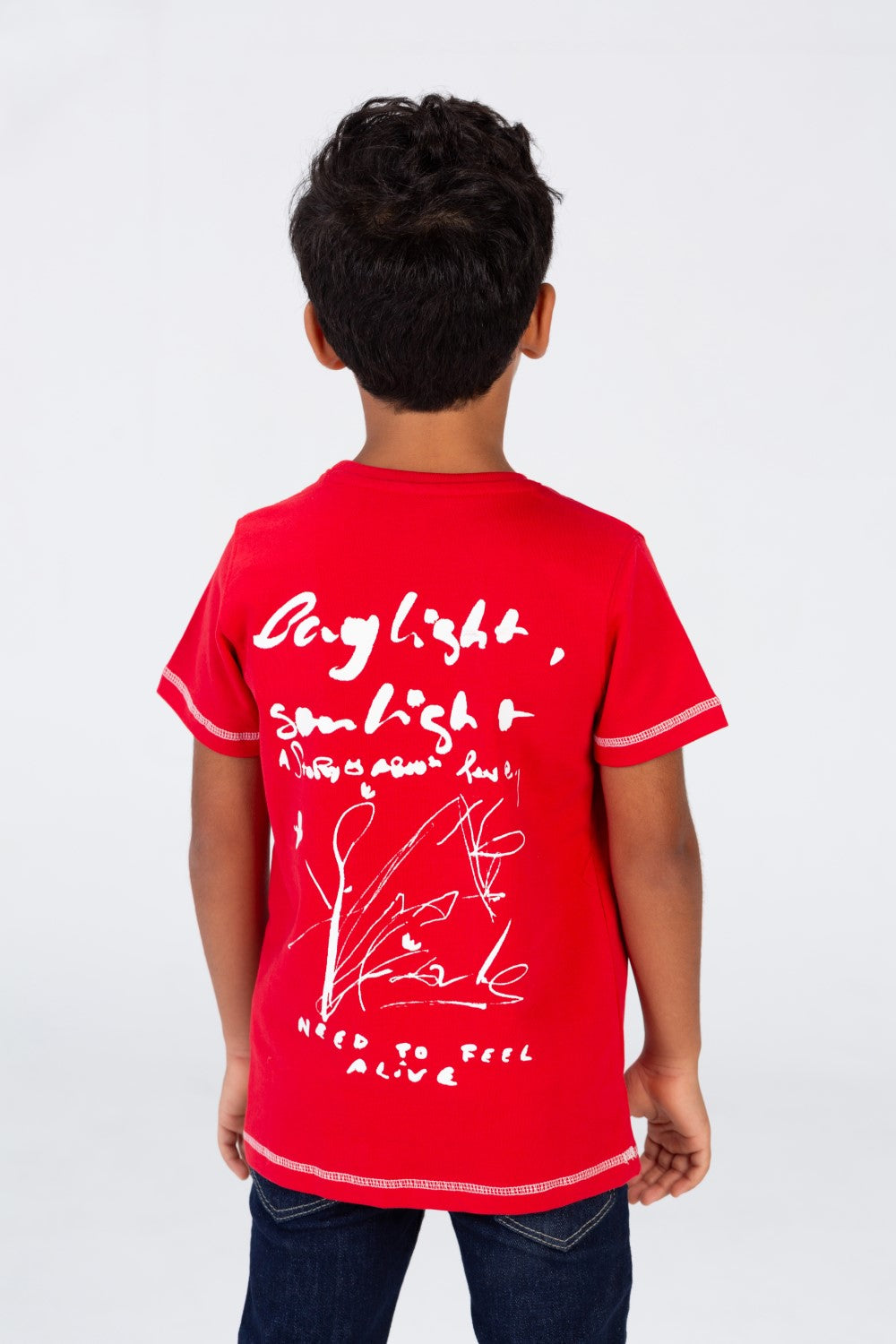 Boys' Short Sleeves Round Neck T-shirt Made Of Summer Melton Material