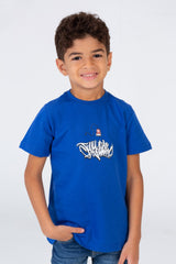 Boys Printed Short Sleeves T-shirt In Summer Melton Material