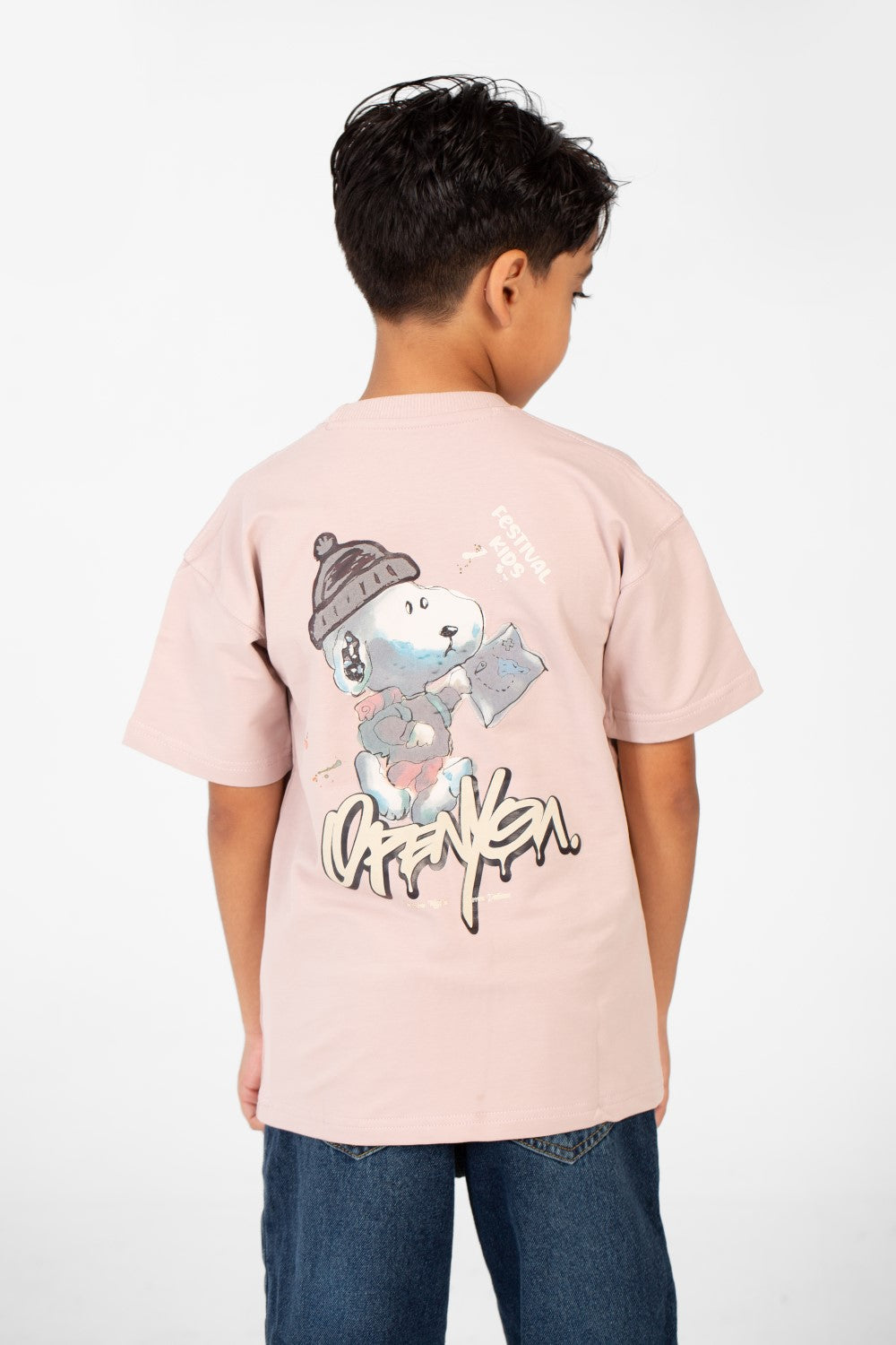Boy's Summer Melton Oversized Crew Neck Short Sleeve T-Shirt
