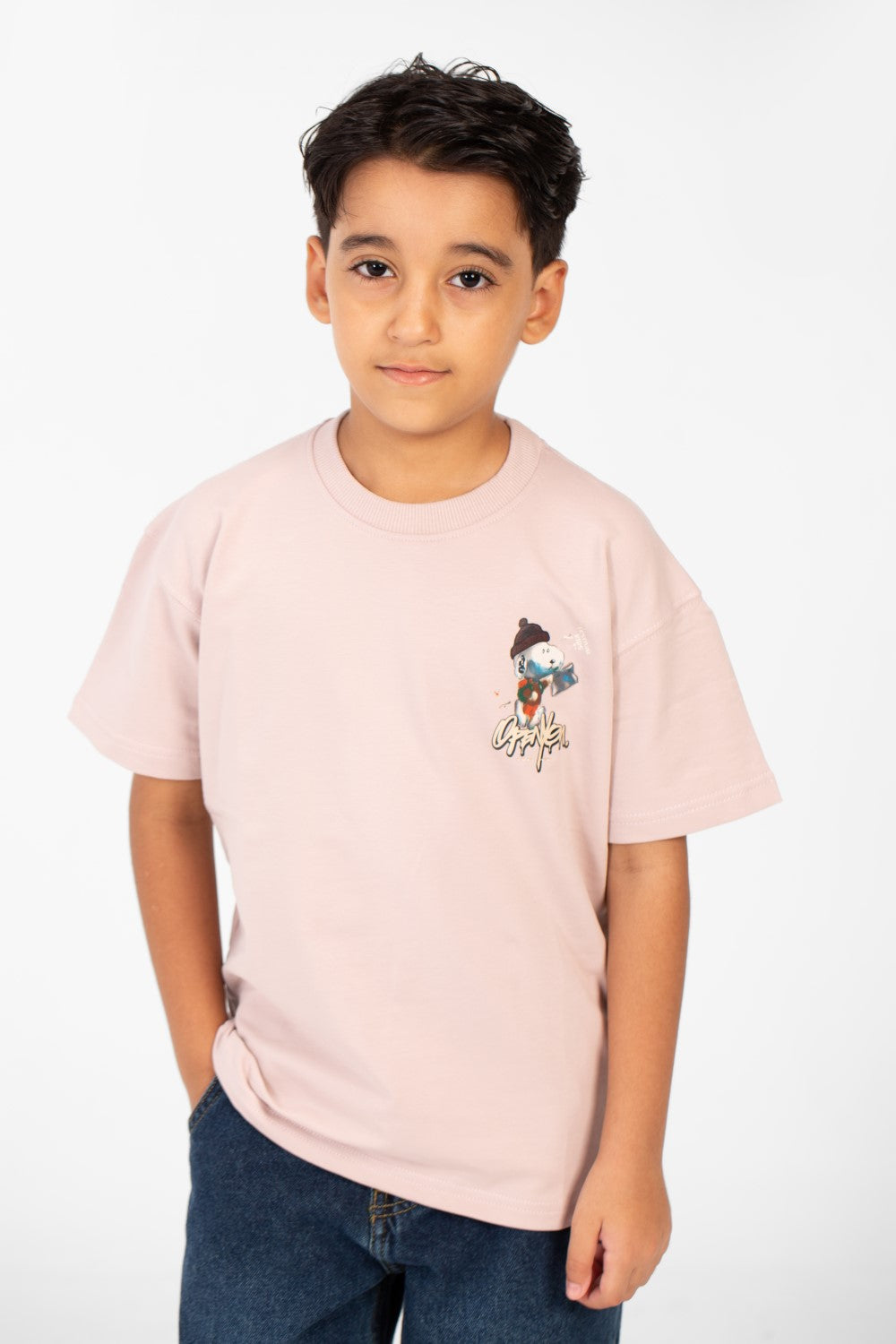 Boy's Summer Melton Oversized Crew Neck Short Sleeve T-Shirt