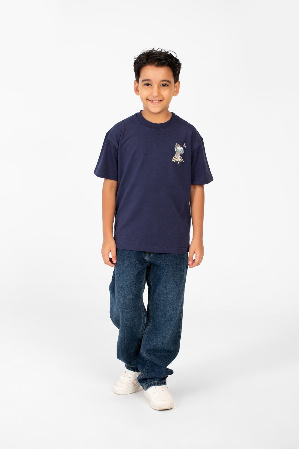 Boy's Summer Melton Oversized Crew Neck Short Sleeve T-Shirt
