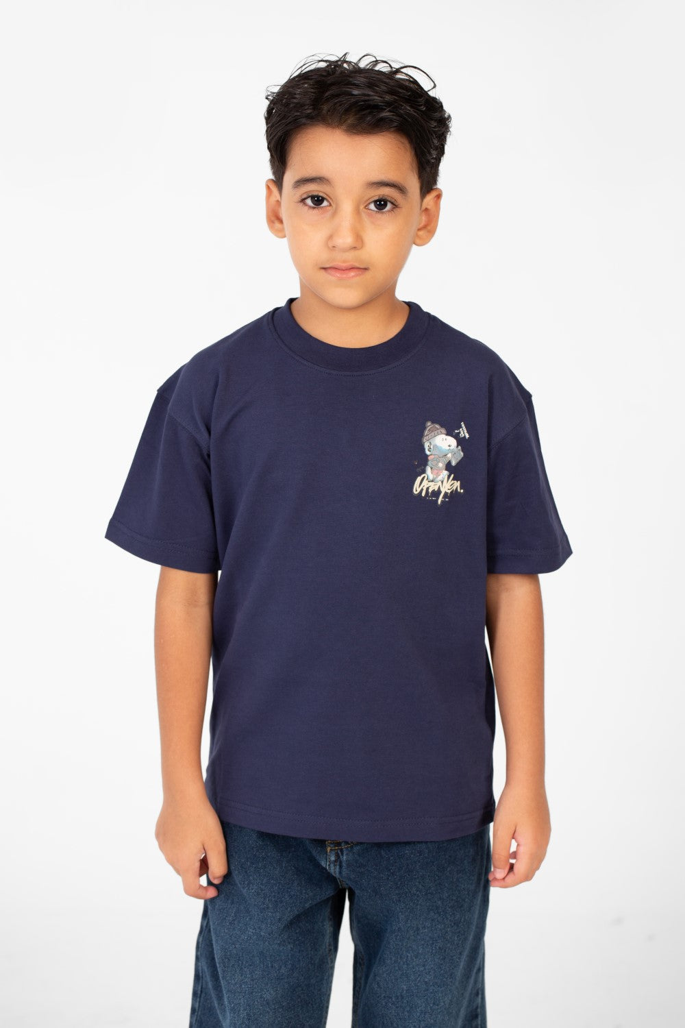 Boy's Summer Melton Oversized Crew Neck Short Sleeve T-Shirt