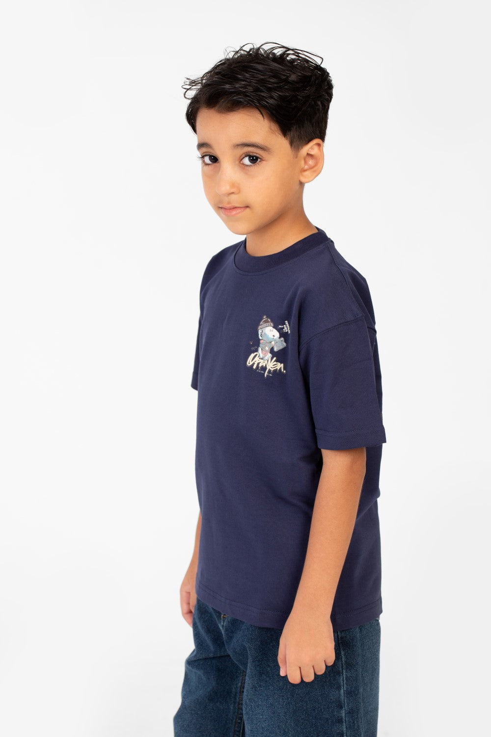 Boy's Summer Melton Oversized Crew Neck Short Sleeve T-Shirt