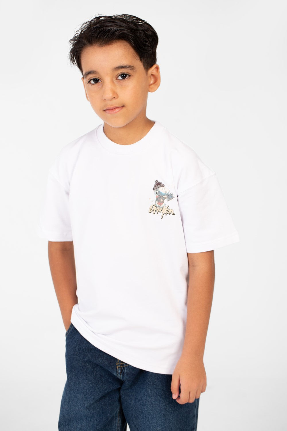 Boy's Summer Melton Oversized Crew Neck Short Sleeve T-Shirt