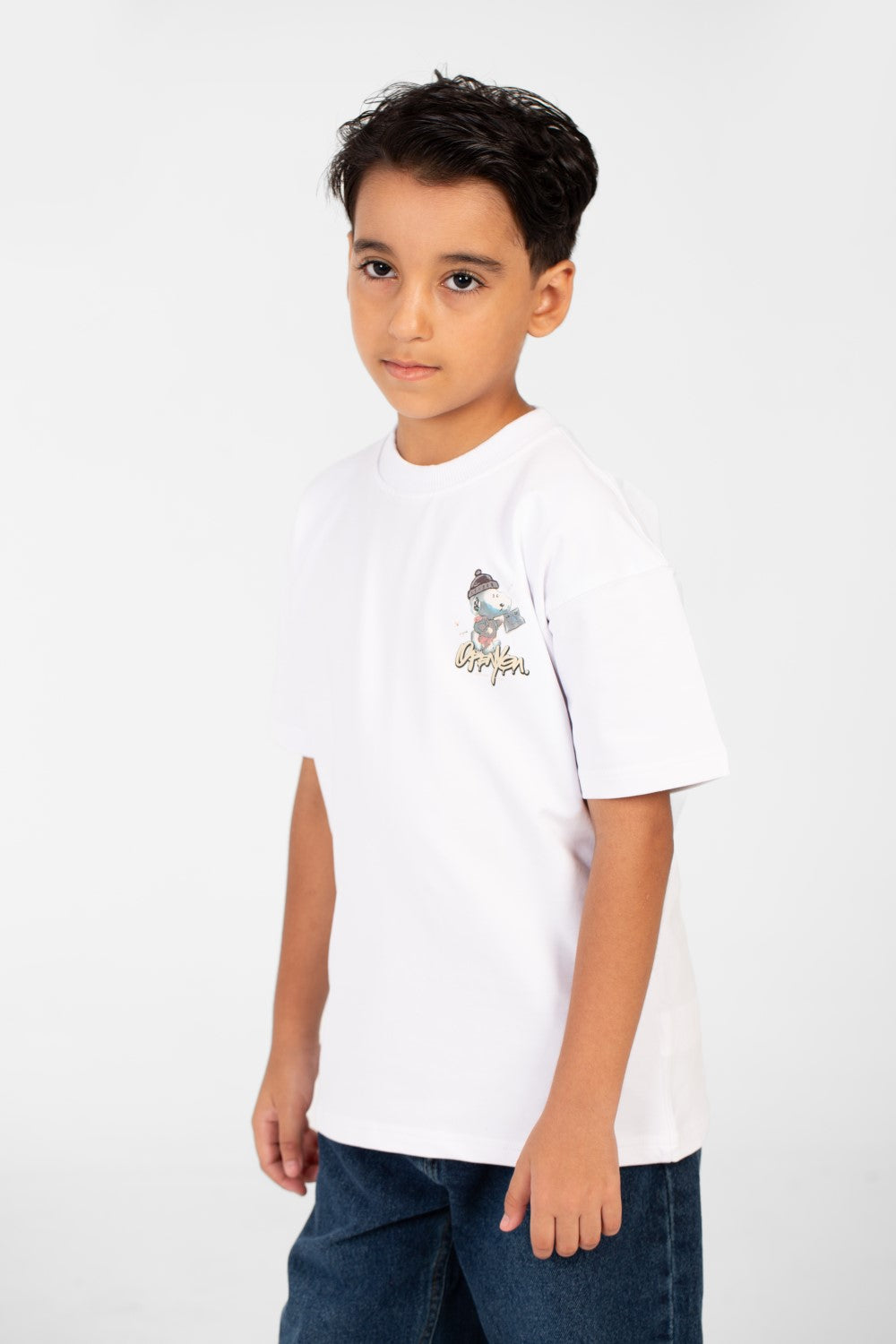 Boy's Summer Melton Oversized Crew Neck Short Sleeve T-Shirt