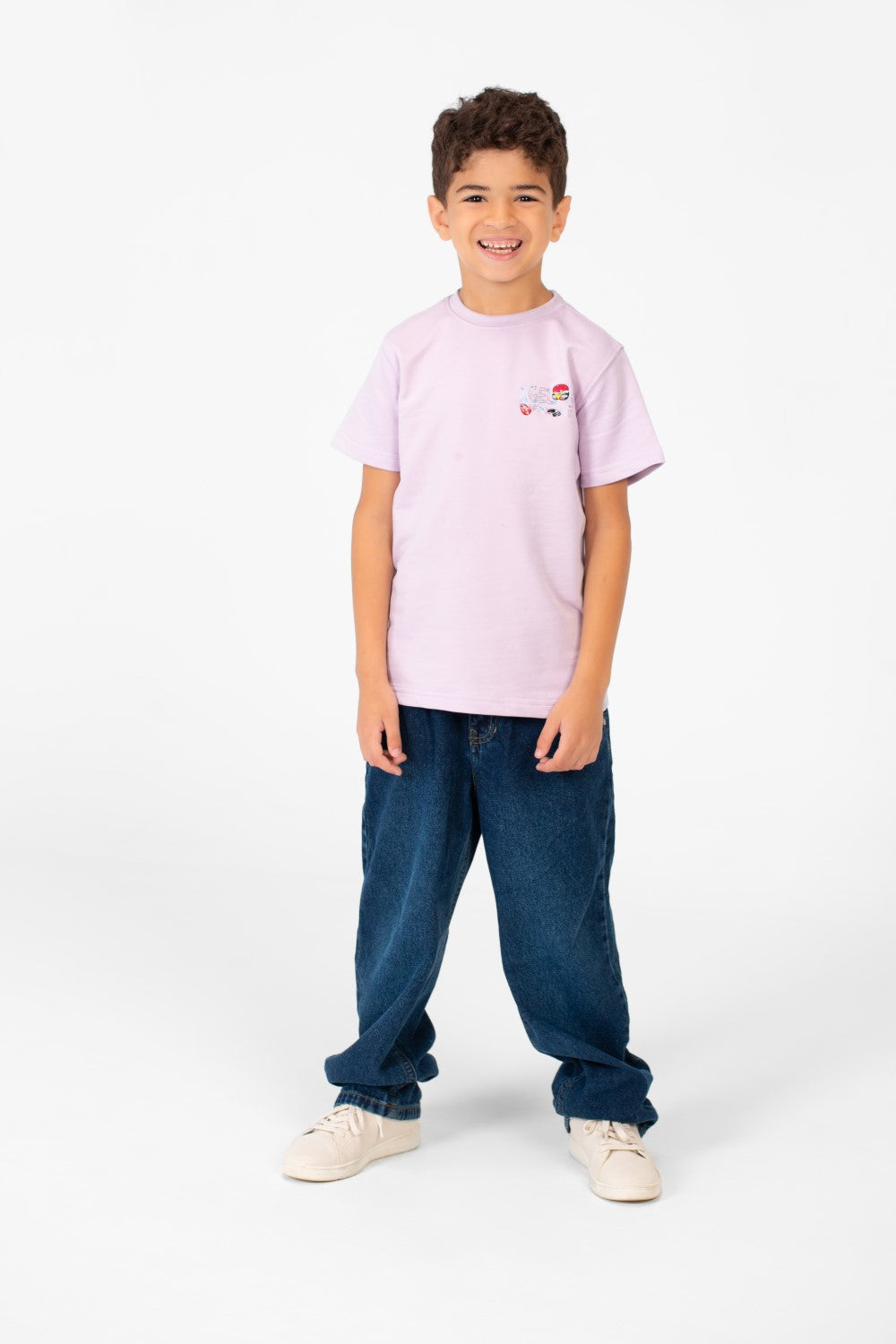 Boy's High Quality Milton Printed Short Sleeved Round Neck T-shirt
