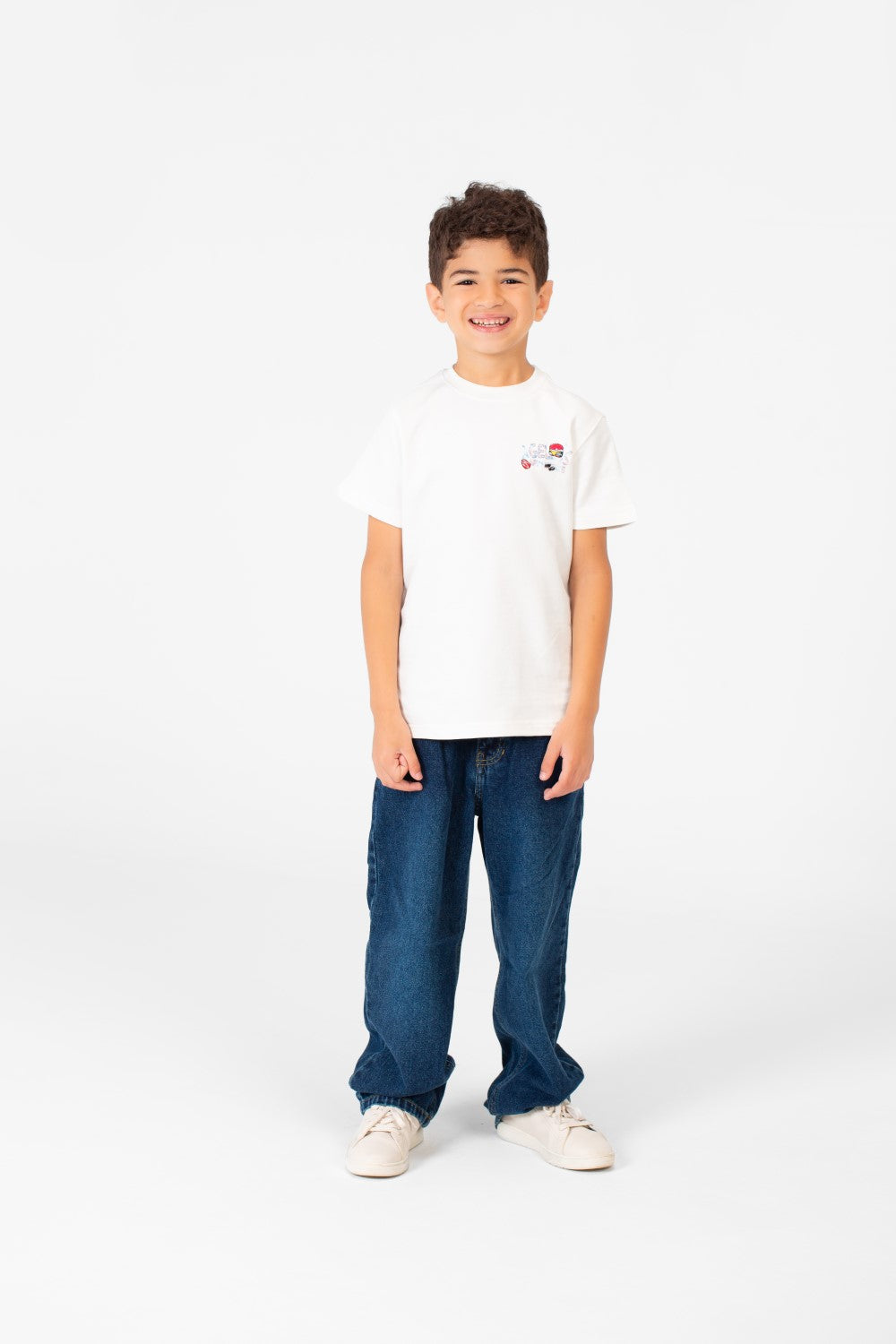 Boy's High Quality Milton Printed Short Sleeved Round Neck T-shirt