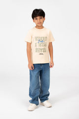 Boy's Milton Printed Half Sleeve T-Shirt