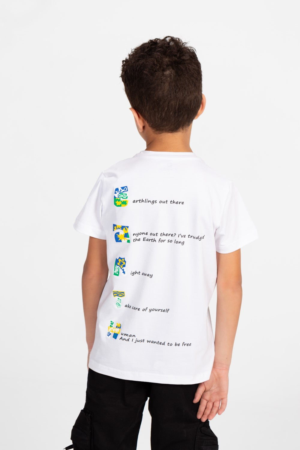 Boys Round Neck Half Sleeves Printed T-shirt With Single Lycra Material