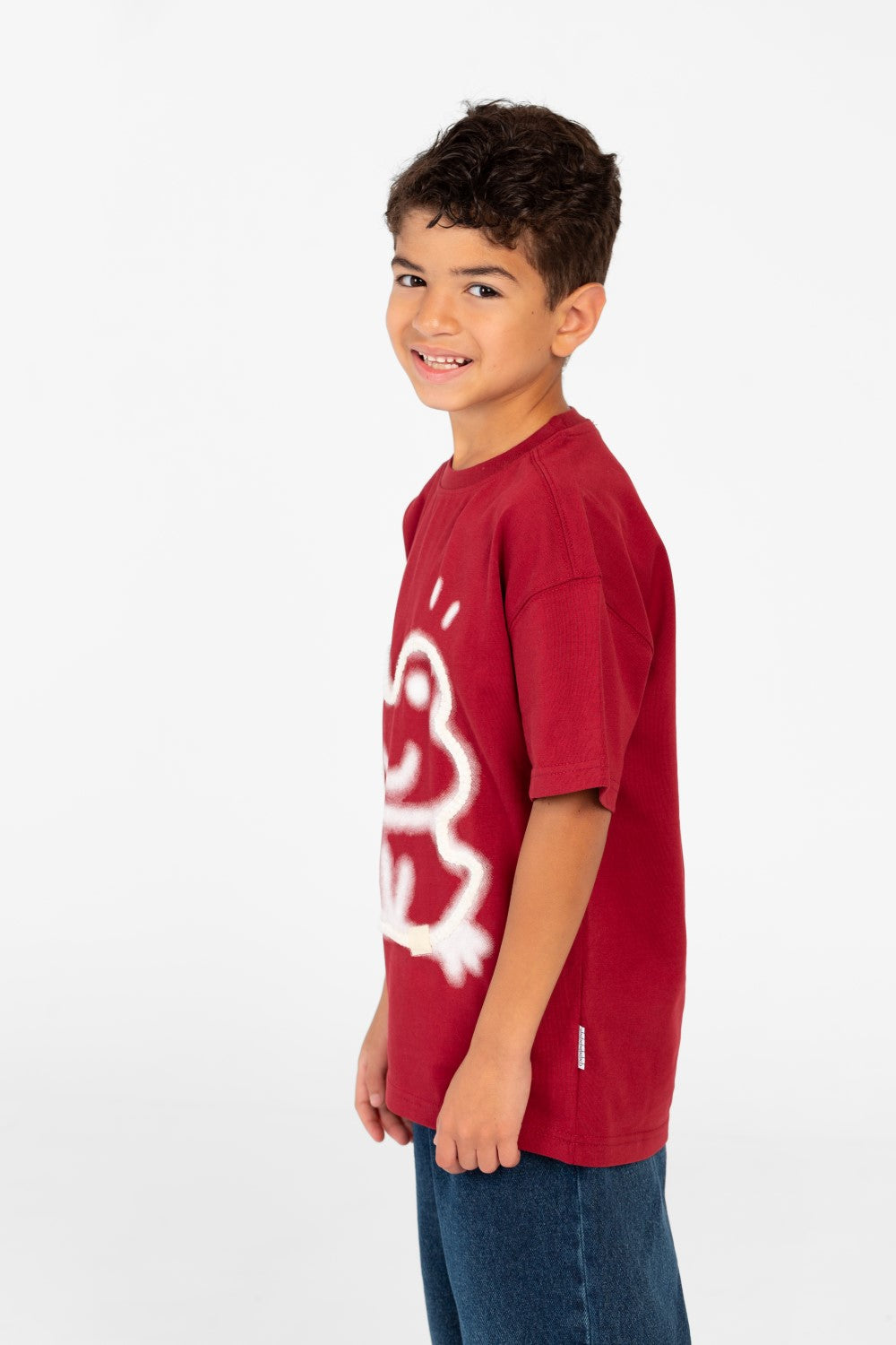 Boy's Short Sleeve Graphic Print Front T-Shirt