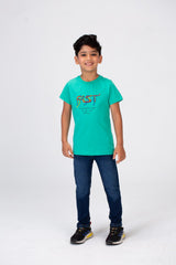 Boys T-shirt With Short Sleeves And A Fast Print On The Front And Back