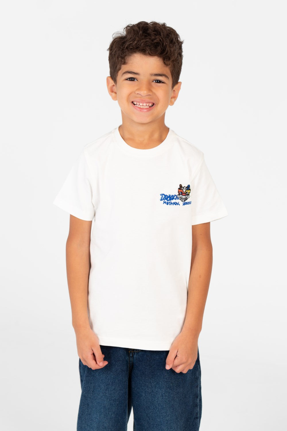 قميص برقبة دائرية بطبعة رسومية لصبيان توماتو