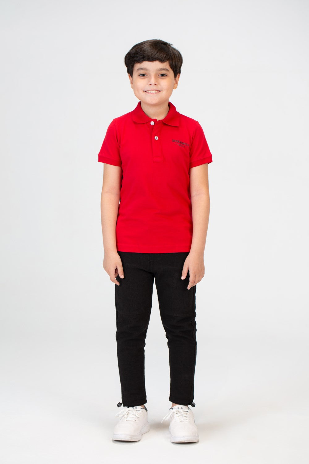 Boys Polo T-shirt With Short Sleeves And A Distinctive Back Print