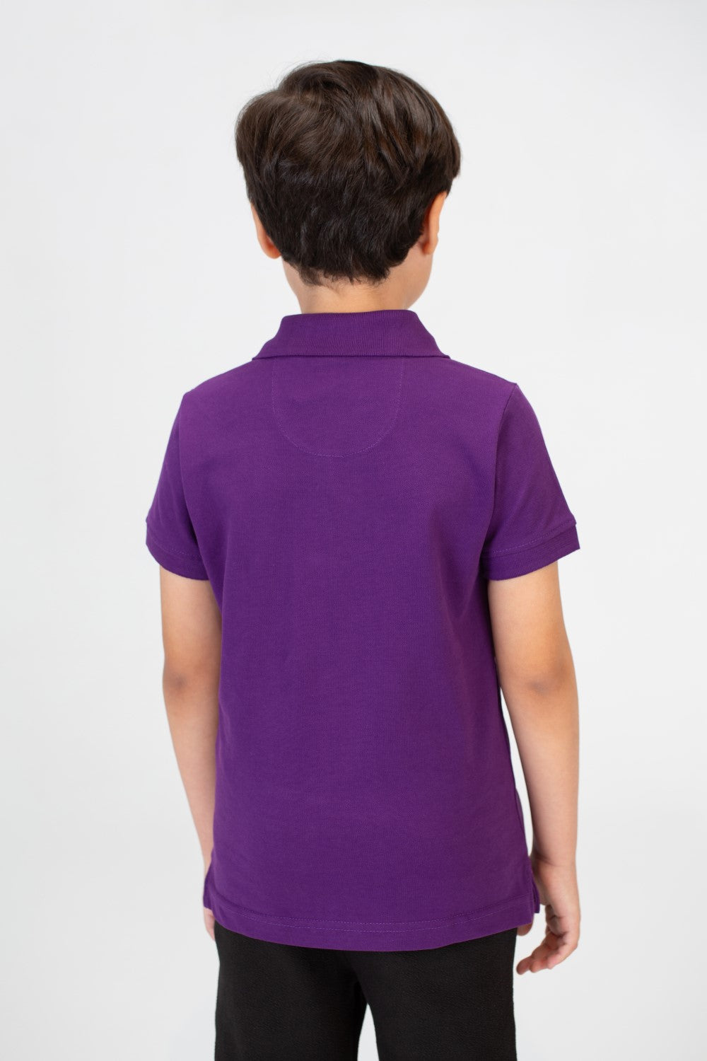 Boys Polo T-shirt With Half Sleeves And Front Print