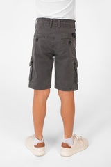 شورت أساسي بجيب جانبي من قماش الجاباردين للبنين مصنوع من خامة عالية الجودة