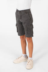 شورت أساسي بجيب جانبي من قماش الجاباردين للبنين مصنوع من خامة عالية الجودة