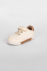 Boy's Thick Sole Faux Leather Attractive Look Sneaker Shoes