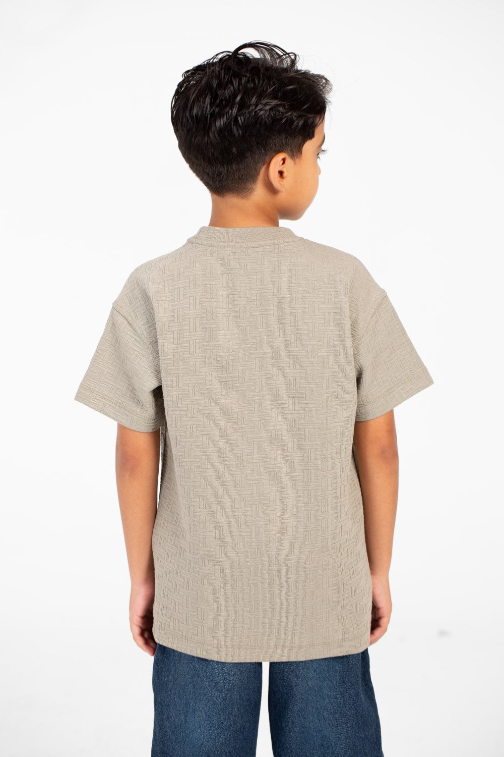 Boy's Short Sleeved T-shirt With Basic Details And A Modern High Quality Design
