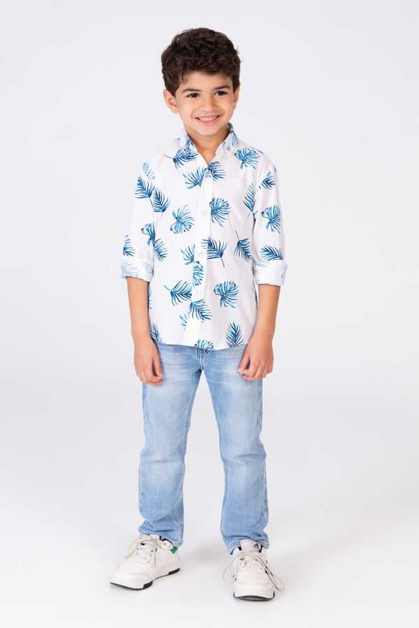 Boys Shirt In Trendy Summer Colors With A Material That Suits Every Day