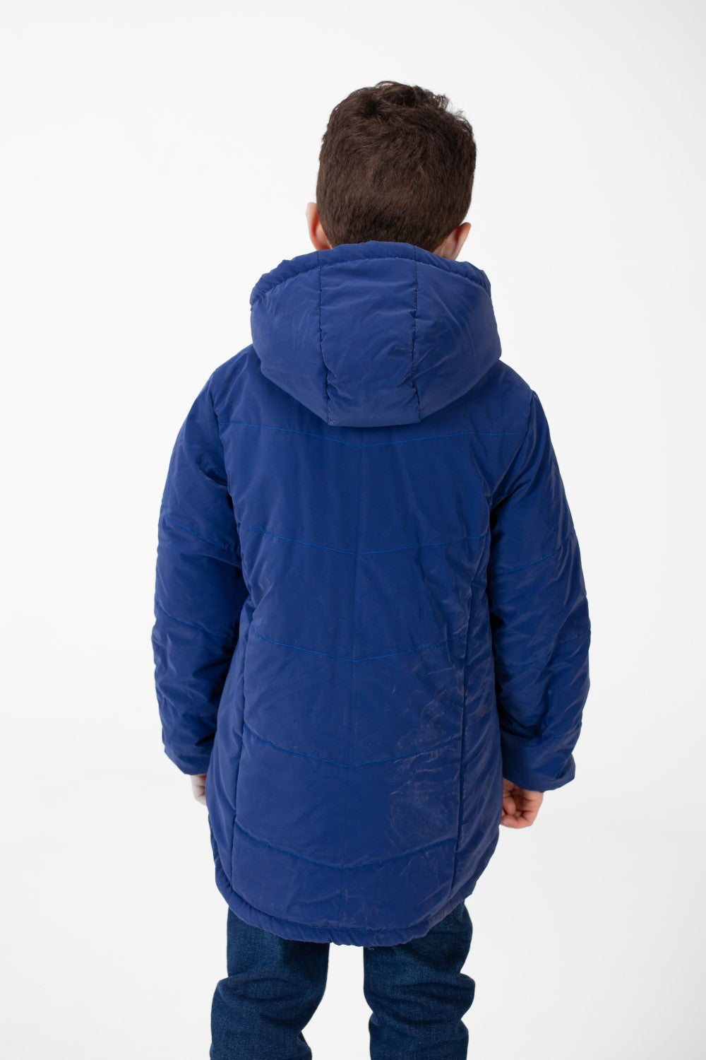 Boy's Basic Waterproof Jacket With Fur Hood