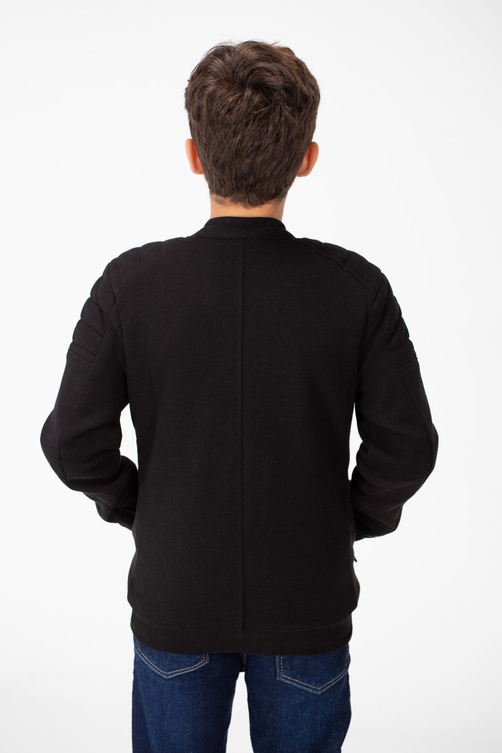 Boy's Padded Gabardine Jacket With Full Zipper Closure