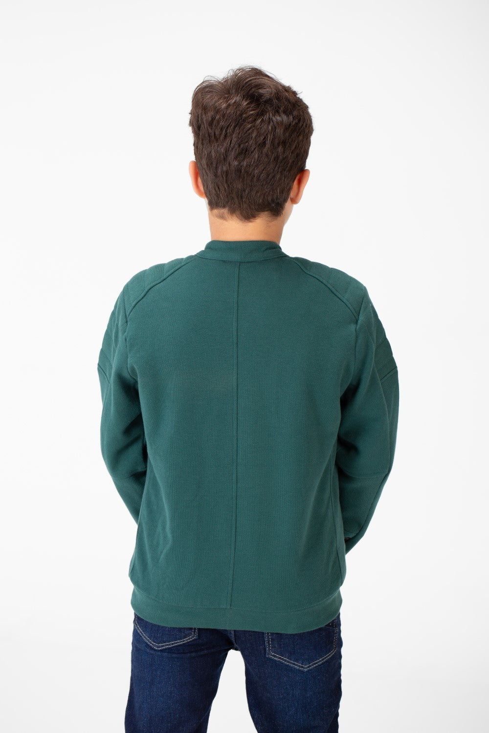 Boy's Padded Gabardine Jacket With Full Zipper Closure