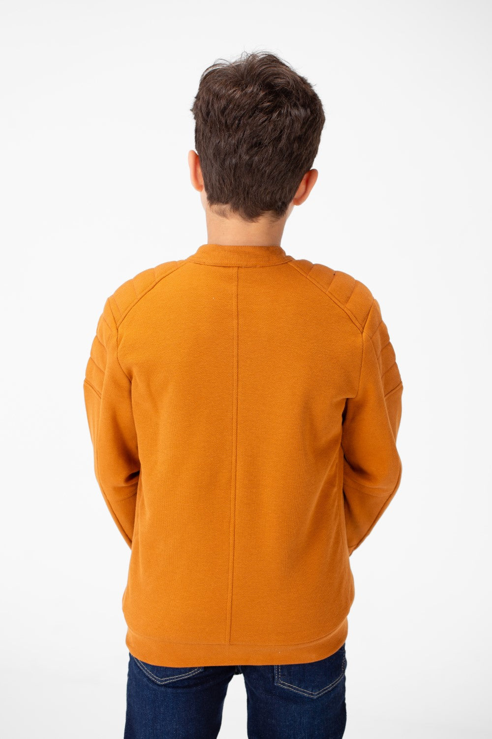 Boy's Padded Gabardine Jacket With Full Zipper Closure